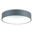 CWI Lighting Arenal Drum Shade Metal LED Flush Mount Light in Gray/White