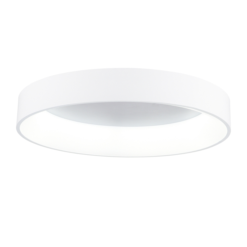 CWI Lighting Arenal Drum Shade Metal LED Flush Mount Light in White