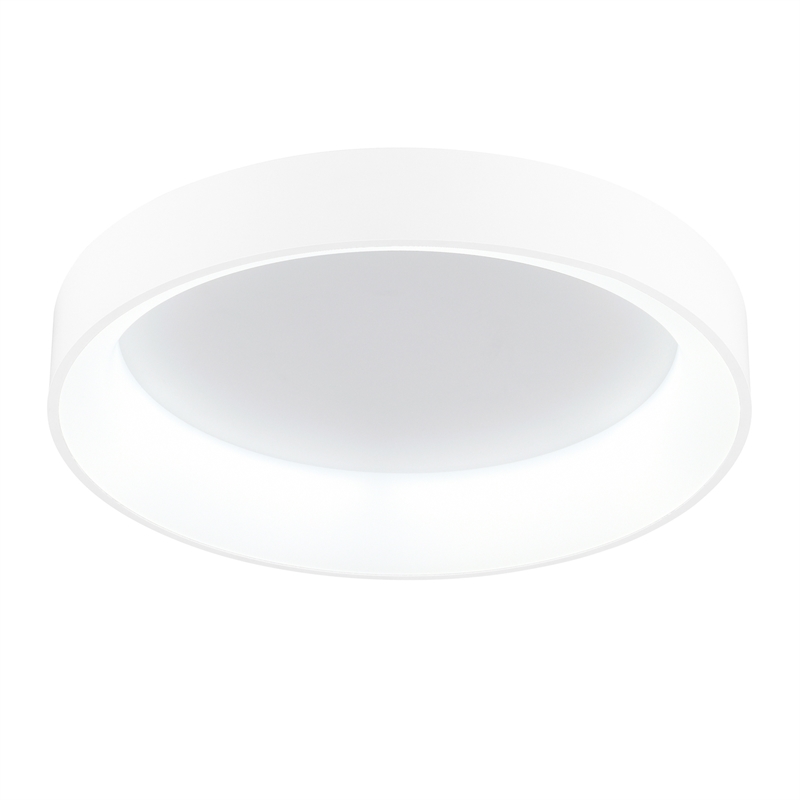 CWI Lighting Arenal Drum Shade Metal LED Flush Mount Light in White
