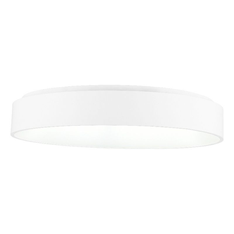 CWI Lighting Arenal Drum Shade Metal LED Flush Mount Light in White
