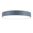 CWI Lighting Arenal Drum Shade Metal LED Flush Mount Light in Gray/White