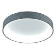 CWI Lighting Arenal Drum Shade Metal LED Flush Mount Light in Gray/White