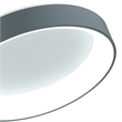 CWI Lighting Arenal Drum Shade Metal LED Flush Mount Light in Gray/White