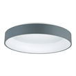 CWI Lighting Arenal Drum Shade Metal LED Flush Mount Light in Gray/White