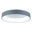 CWI Lighting Arenal Drum Shade Metal LED Flush Mount Light in Gray/White