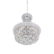 CWI Lighting Empire 6 Light Transitional Metal Chandelier in Chrome