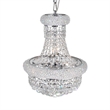 CWI Lighting Empire 6 Light Transitional Metal Chandelier in Chrome