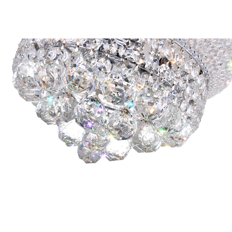 CWI Lighting Empire 6 Light Transitional Metal Chandelier in Chrome