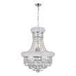 CWI Lighting Empire 6 Light Transitional Metal Chandelier in Chrome