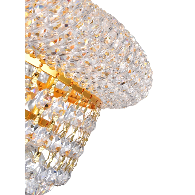 CWI Lighting Empire 6 Light Transitional Metal Chandelier in Gold
