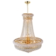 CWI Lighting Empire 17 Light Down Transitional Metal Chandelier in Gold