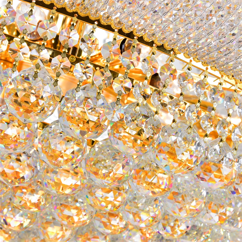 CWI Lighting Empire 32 Light Down Transitional Metal Chandelier in Gold