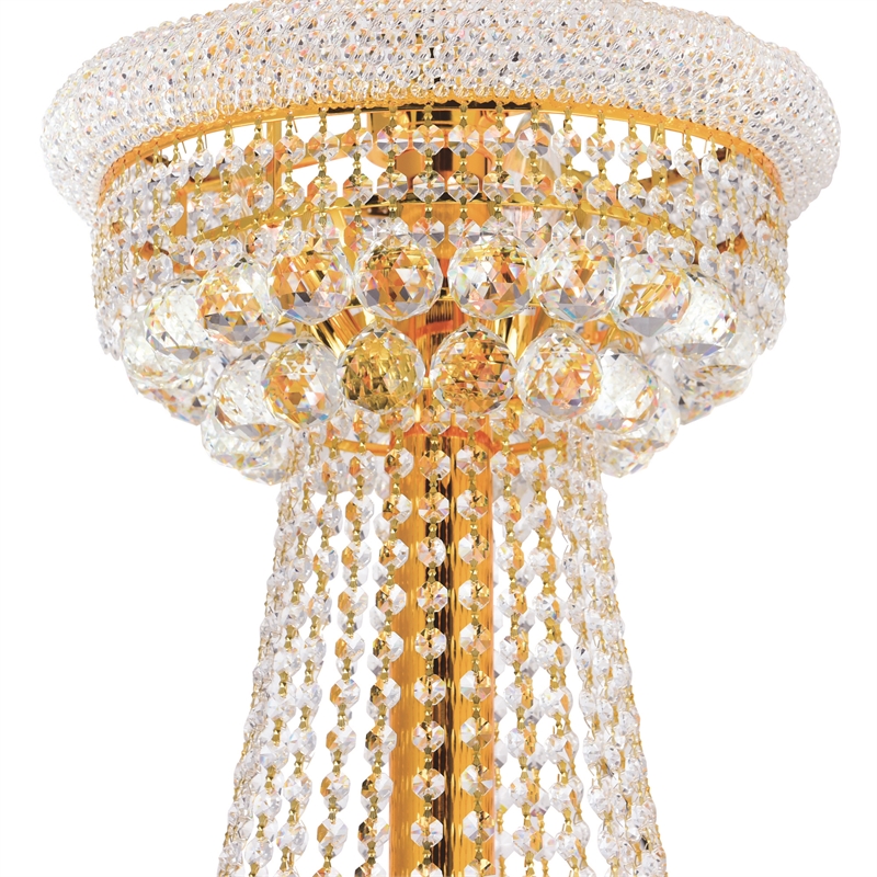 CWI Lighting Empire 34 Light Down Transitional Metal Chandelier in Gold
