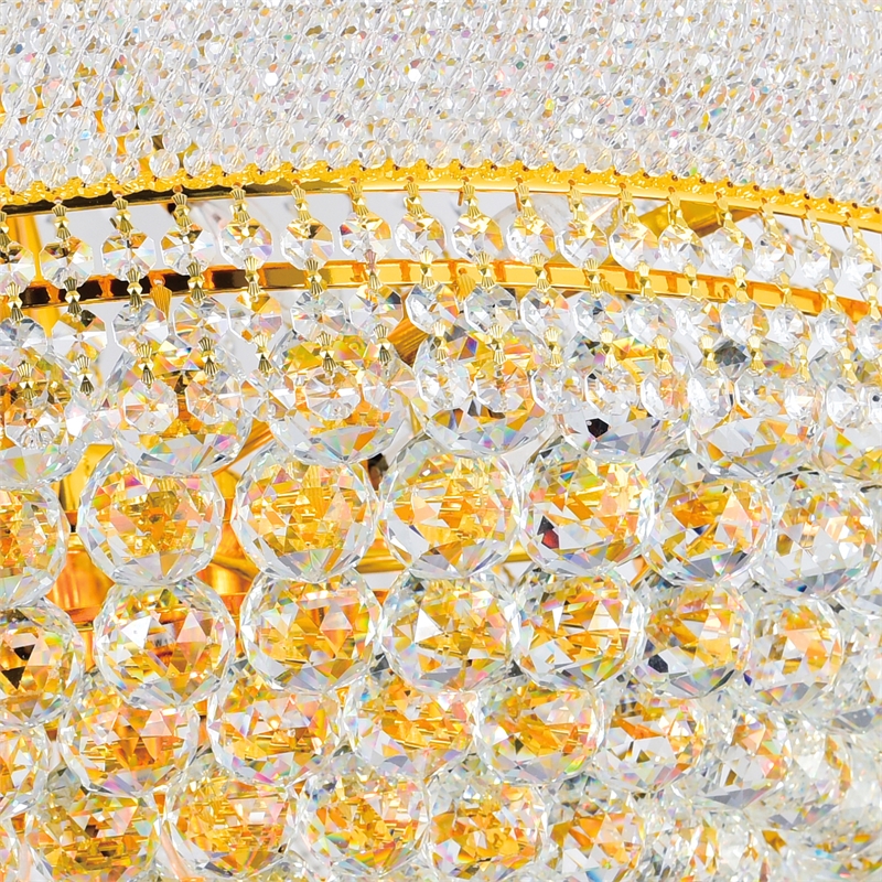 CWI Lighting Empire 34 Light Down Transitional Metal Chandelier in Gold