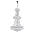 CWI Lighting Empire 38 Light Down Transitional Metal Chandelier in Chrome