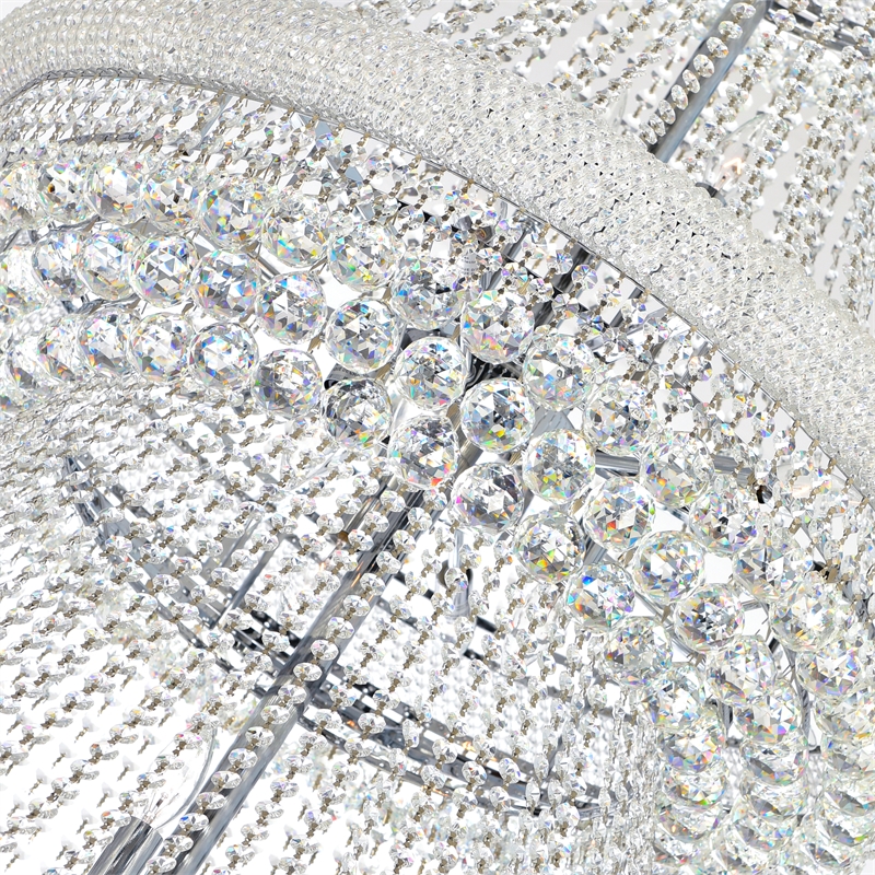 CWI Lighting Empire 42 Light Down Transitional Metal Chandelier in Chrome