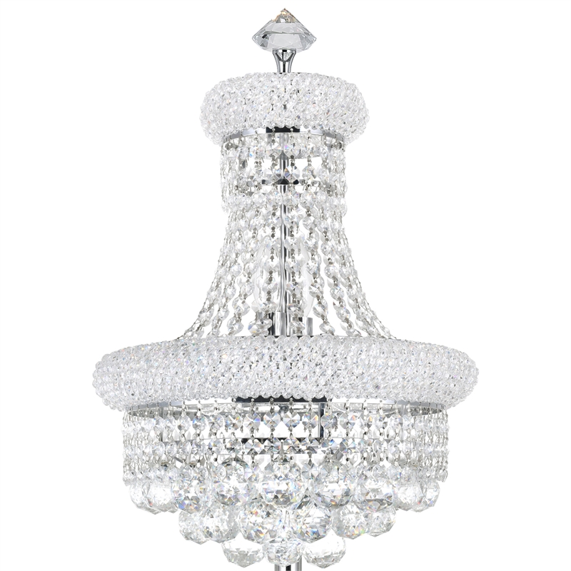 CWI Lighting Empire 6 Light Transitional Metal Table Lamp in Chrome