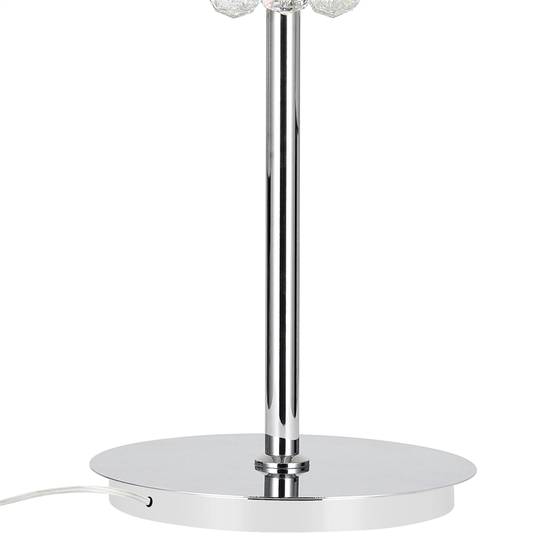 CWI Lighting Empire 6 Light Transitional Metal Table Lamp in Chrome