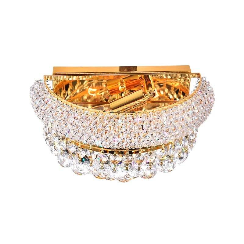 CWI Lighting Empire 2 Light Transitional Metal Wall Sconce in Gold