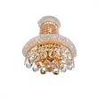 CWI Lighting Empire 3 Light Transitional Metal Wall Sconce in Gold