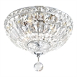 CWI Lighting Stefania 3 Light Metal Bowl Flush Mount in Chrome