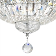 CWI Lighting Stefania 3 Light Metal Bowl Flush Mount in Chrome