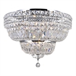 CWI Lighting Stefania 9 Light Metal Bowl Flush Mount in Chrome