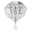 CWI Lighting Stefania 2 Light Metal Bowl Flush Mount in Chrome