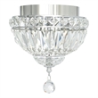 CWI Lighting Stefania 2 Light Metal Bowl Flush Mount in Chrome