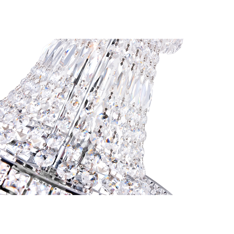 CWI Lighting Stefania 8 Light Down Transitional Metal Chandelier in Chrome