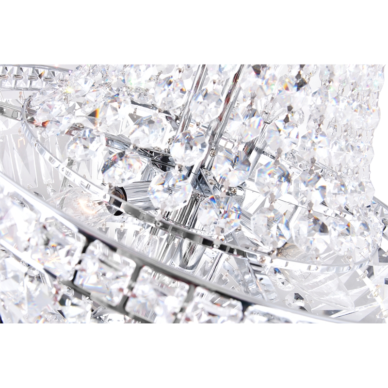 CWI Lighting Stefania 8 Light Down Transitional Metal Chandelier in Chrome