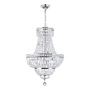CWI Lighting Stefania 8 Light Down Transitional Metal Chandelier in Chrome