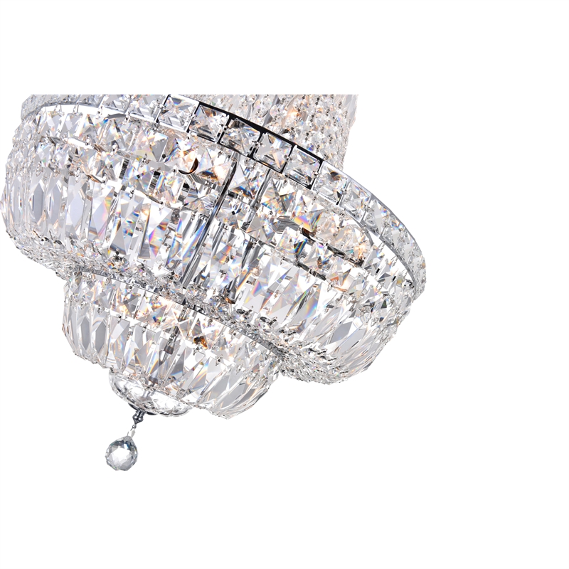 CWI Lighting Stefania 13 Light Down Transitional Metal Chandelier in Chrome
