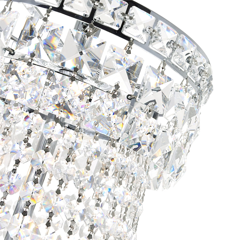 CWI Lighting Stefania 317 Light Down Transitional Metal Chandelier in Chrome