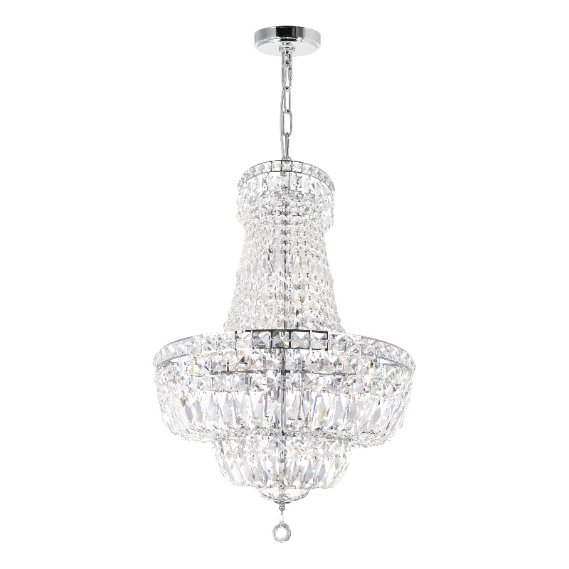 CWI Lighting Stefania 317 Light Down Transitional Metal Chandelier in Chrome