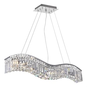 CWI Lighting Glamorous 5 Light Down Transitional Metal Chandelier in Chrome