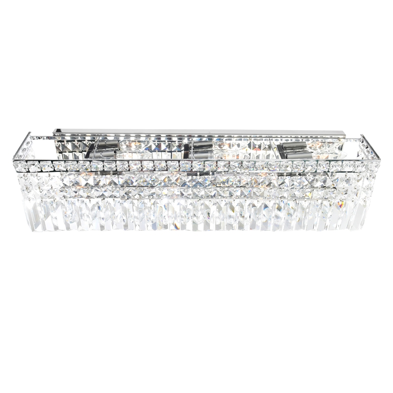CWI Lighting Colosseum 6 Light Transitional Metal Vanity Light in Chrome