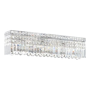 CWI Lighting Colosseum 6 Light Transitional Metal Vanity Light in Chrome