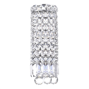 CWI Lighting Colosseum 2 Light Transitional Metal Bathroom Sconce in Chrome