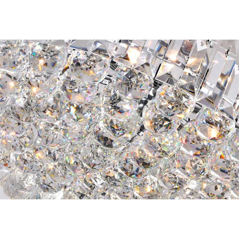CWI Lighting Colosseum 8 Light Down Transitional Metal Chandelier in Chrome