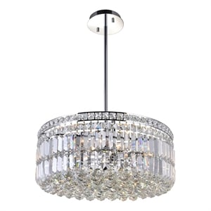 CWI Lighting Colosseum 8 Light Down Transitional Metal Chandelier in Chrome