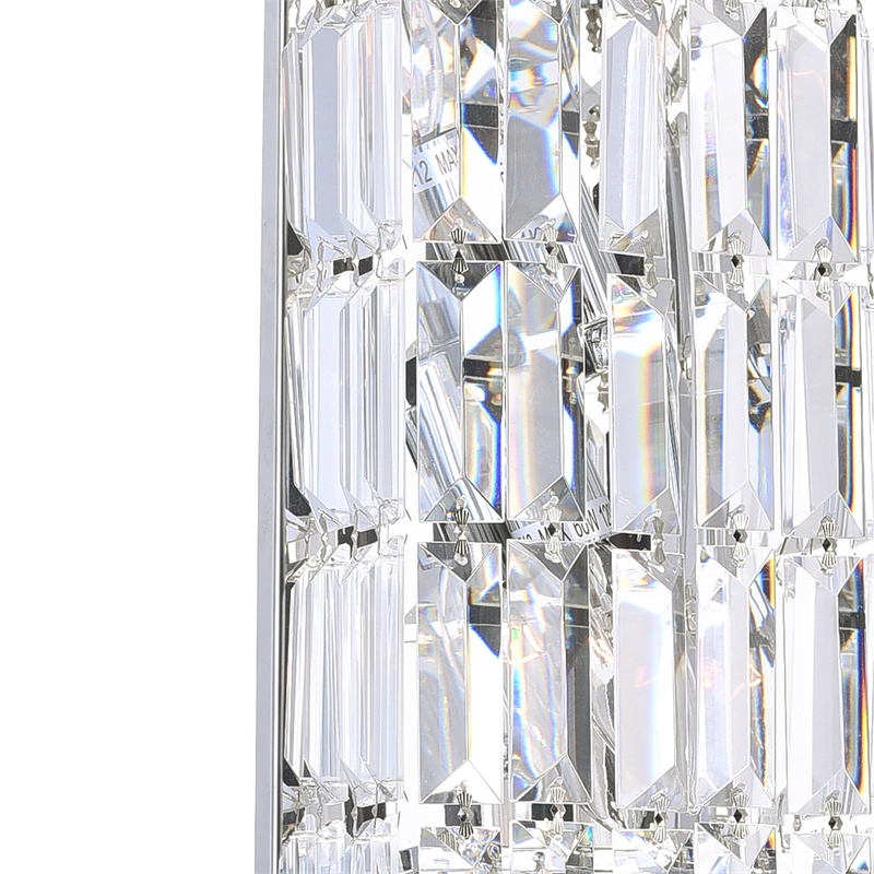 CWI Lighting Colosseum 2 Light Transitional Metal Bathroom Sconce in Chrome