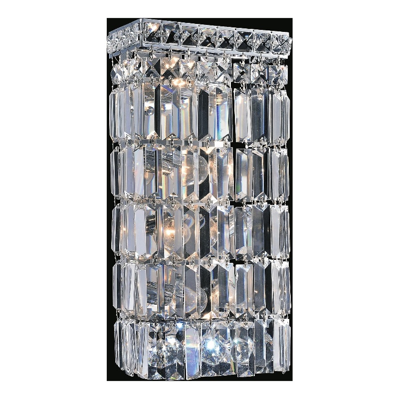 CWI Lighting Colosseum 4 Light Transitional Metal Bathroom Sconce in Chrome