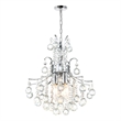CWI Lighting Princess 3 Light Transitional Metal Mini Chandelier in Chrome