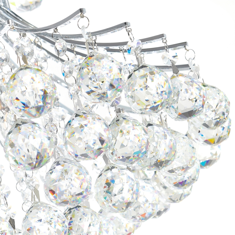 CWI Lighting Princess 8 Light Down Transitional Metal Chandelier in Chrome