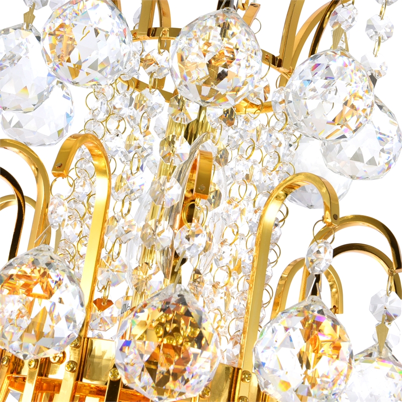 CWI Lighting Princess 10 Light Down Transitional Metal Chandelier in Gold