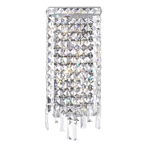 CWI Lighting Colosseum 4 Light Transitional Metal Wall Sconce in Chrome