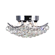 CWI Lighting Queen 4 Light Transitional Metal Flush Mount in Chrome