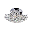 CWI Lighting Queen 4 Light Transitional Metal Flush Mount in Chrome