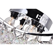 CWI Lighting Queen 4 Light Transitional Metal Flush Mount in Chrome